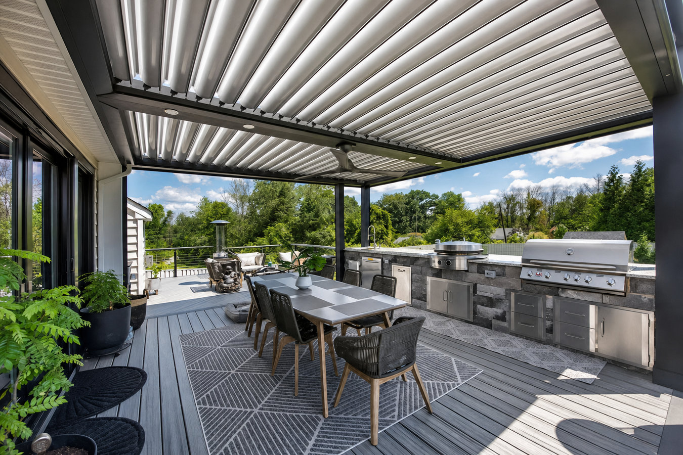 Outdoor kitchen decks