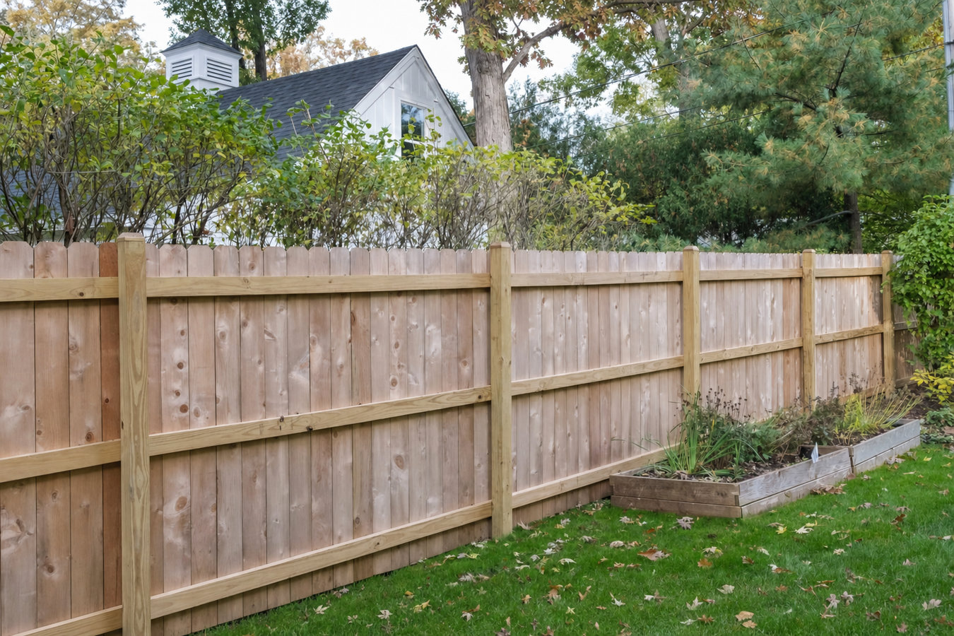 Wood and privacy fence installation